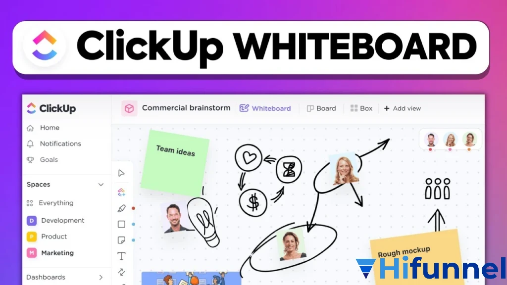 ClickUp Whiteboard – phối hợp và lên ý tưởng nhóm trong dạy học online