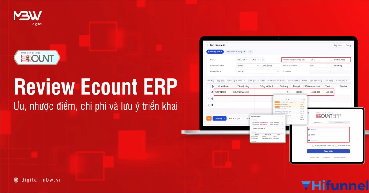 Ecount ERP – phần mềm quản lý thu học phí và kế toán cho trung tâm